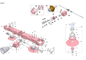 Tedder Gear Box and Drum Gears Schematic