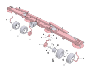 Tedder Wheel Carriage Schematic
