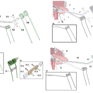 Tedder Arm and Tines Schematic